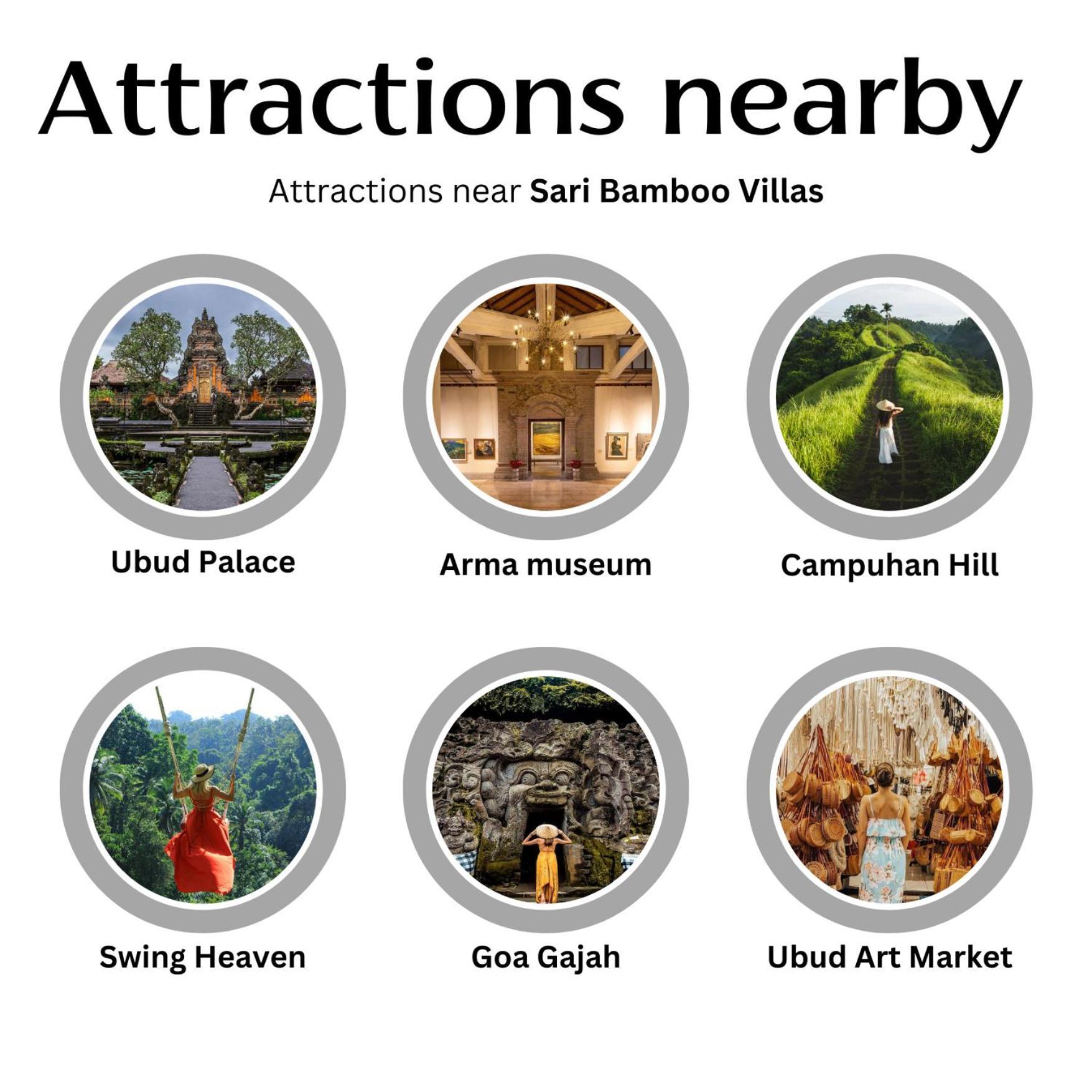 Sari Bamboo Villas Ubud Exterior foto